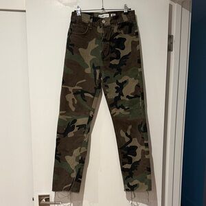 RE/DONE Camouflage straight leg Jeans